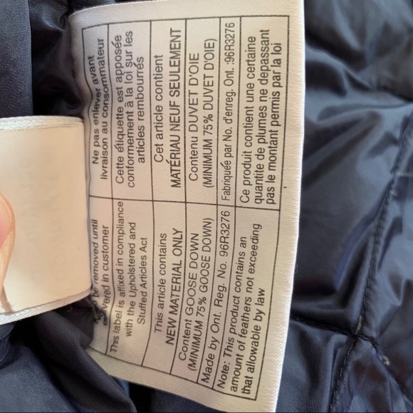 Eddie Bauer Goose Down Leather Collar Coat Small Petite - Picture 10 of 10